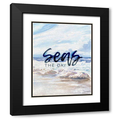 Seas the Day Black Modern Wood Framed Art Print with Double Matting by Kingsley