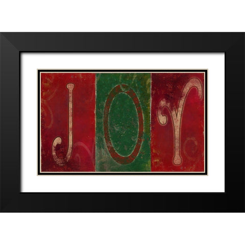Holiday Joy Black Modern Wood Framed Art Print with Double Matting by Pinto, Patricia