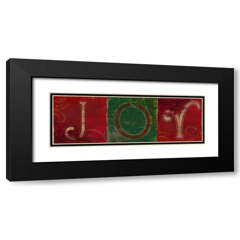 JOY Black Modern Wood Framed Art Print with Double Matting by Pinto, Patricia