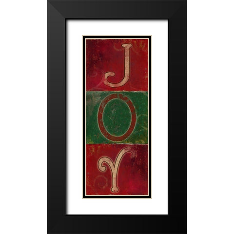 JOY Black Modern Wood Framed Art Print with Double Matting by Pinto, Patricia