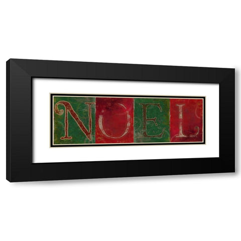 NOEL Black Modern Wood Framed Art Print with Double Matting by Pinto, Patricia