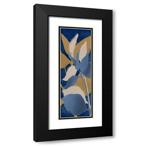Sur Indigo II Black Modern Wood Framed Art Print with Double Matting by Loreth, Lanie