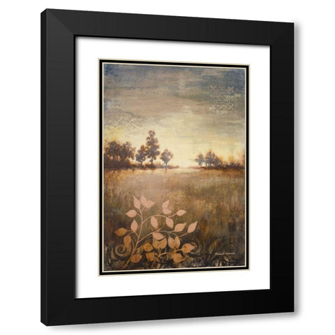 Distant Light Black Modern Wood Framed Art Print with Double Matting by Marcon, Michael