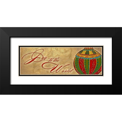 Joy to the World Black Modern Wood Framed Art Print with Double Matting by Pinto, Patricia