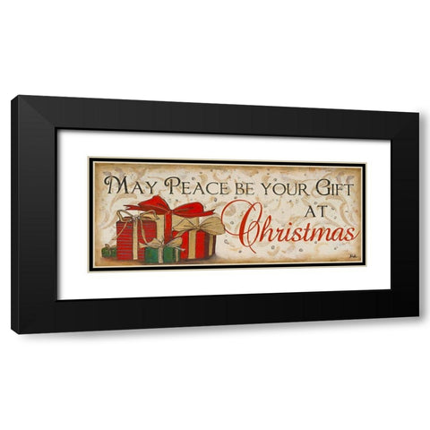 Peace at Christmas Black Modern Wood Framed Art Print with Double Matting by Pinto, Patricia