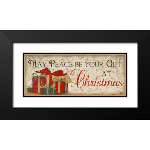 Peace at Christmas Black Modern Wood Framed Art Print with Double Matting by Pinto, Patricia