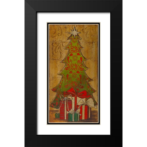 Christmas Tree I Black Modern Wood Framed Art Print with Double Matting by Pinto, Patricia