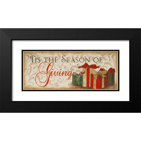 Tis the Season Black Modern Wood Framed Art Print with Double Matting by Pinto, Patricia
