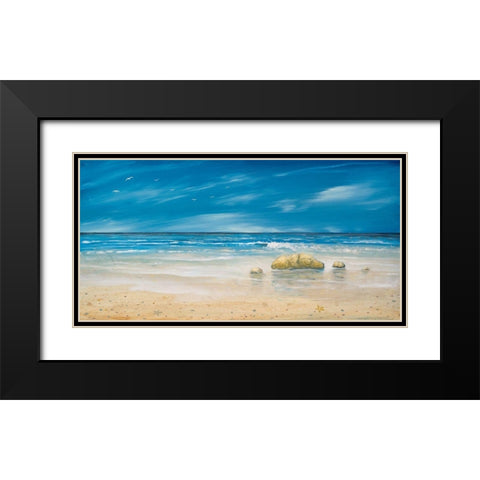 By the Shore Black Modern Wood Framed Art Print with Double Matting by Kingsley
