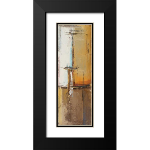 Oxido I Black Modern Wood Framed Art Print with Double Matting by Pinto, Patricia