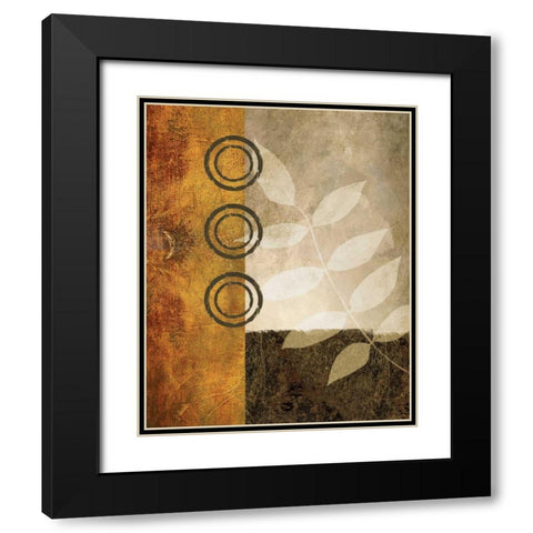 November Textures II Black Modern Wood Framed Art Print with Double Matting by Marcon, Michael