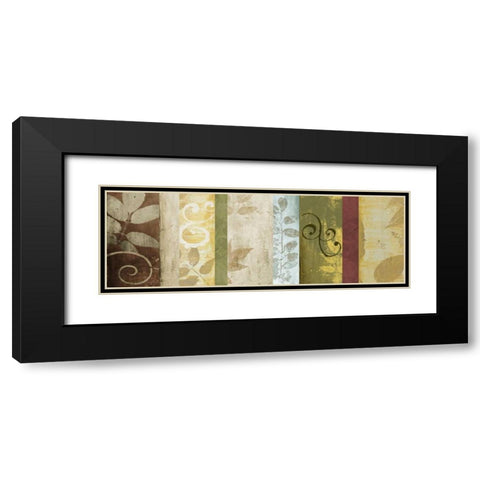 Warm June Panel I Black Modern Wood Framed Art Print with Double Matting by Marcon, Michael