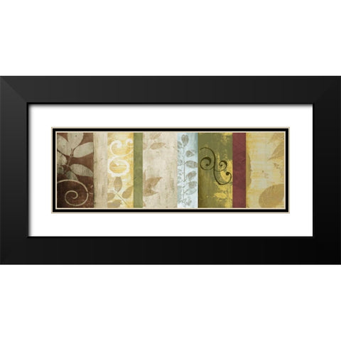 Warm June Panel I Black Modern Wood Framed Art Print with Double Matting by Marcon, Michael