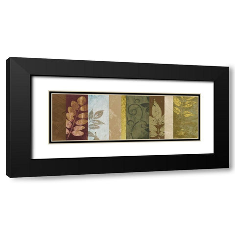 Warm June Panel II Black Modern Wood Framed Art Print with Double Matting by Marcon, Michael