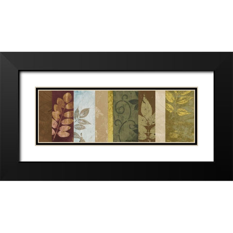Warm June Panel II Black Modern Wood Framed Art Print with Double Matting by Marcon, Michael