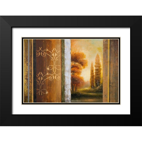 Momentary Shine Black Modern Wood Framed Art Print with Double Matting by Marcon, Michael