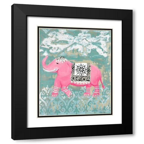 Pink Bazaar I Black Modern Wood Framed Art Print with Double Matting by Hakimipour-Ritter
