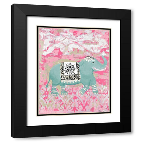 Pink Bazaar II Black Modern Wood Framed Art Print with Double Matting by Hakimipour-Ritter
