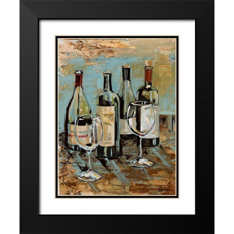 Wine I Black Modern Wood Framed Art Print with Double Matting by French-Roussia, Heather A.