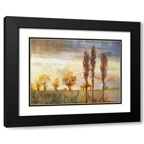 Standing in the Wind II Black Modern Wood Framed Art Print with Double Matting by Marcon, Michael