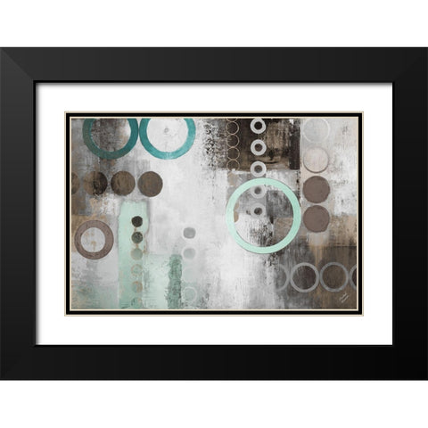 Mint Liberated Black Modern Wood Framed Art Print with Double Matting by Marcon, Michael