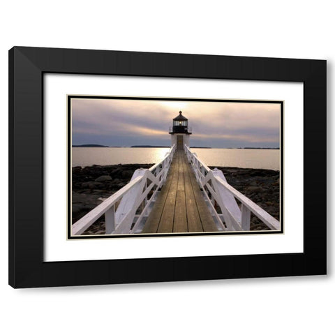 Marshall Point Black Modern Wood Framed Art Print with Double Matting by Veilleux, Jason