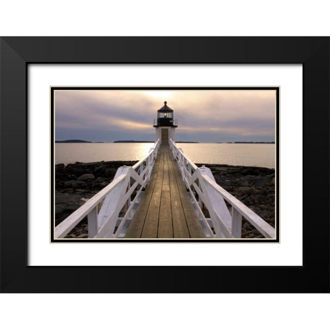 Marshall Point Black Modern Wood Framed Art Print with Double Matting by Veilleux, Jason