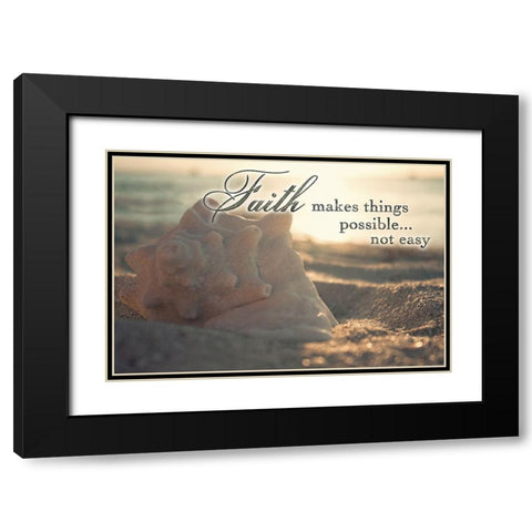 Faith Makes Things Possible Black Modern Wood Framed Art Print with Double Matting by Bryant, Susan