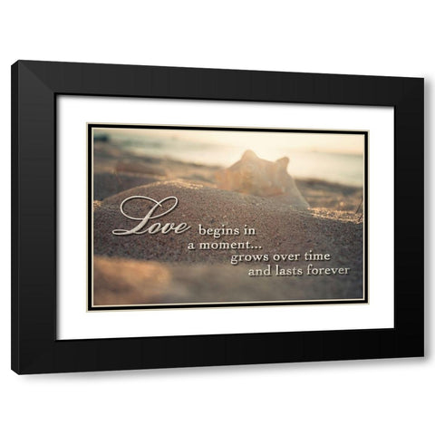Love Begins In A Moment Black Modern Wood Framed Art Print with Double Matting by Bryant, Susan