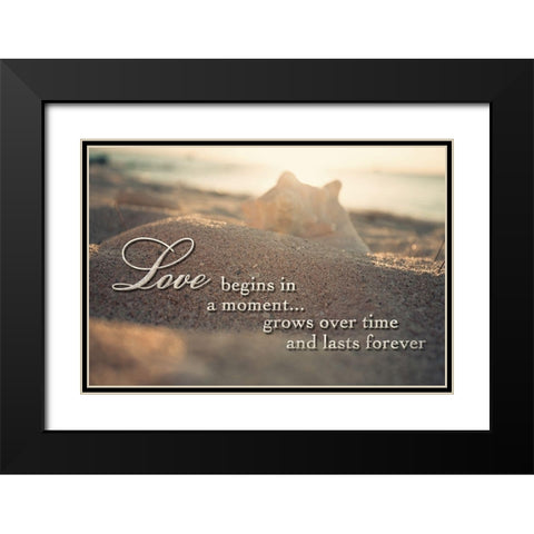 Love Begins In A Moment Black Modern Wood Framed Art Print with Double Matting by Bryant, Susan