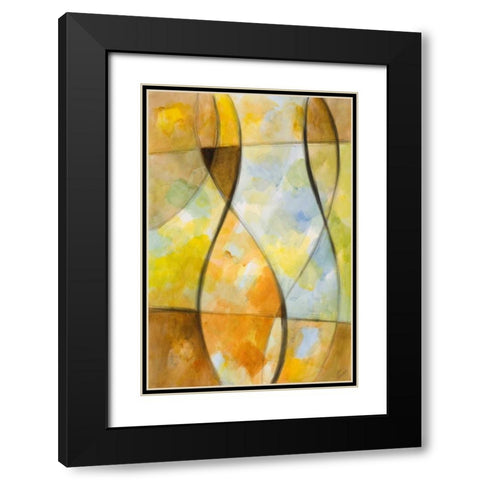 Lyrical II Black Modern Wood Framed Art Print with Double Matting by Loreth, Lanie