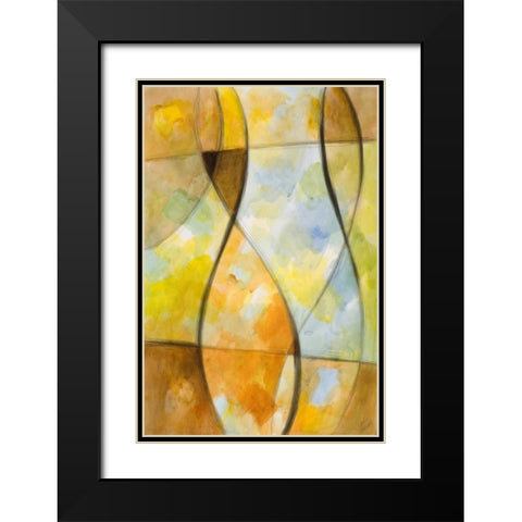 Lyrical II Black Modern Wood Framed Art Print with Double Matting by Loreth, Lanie