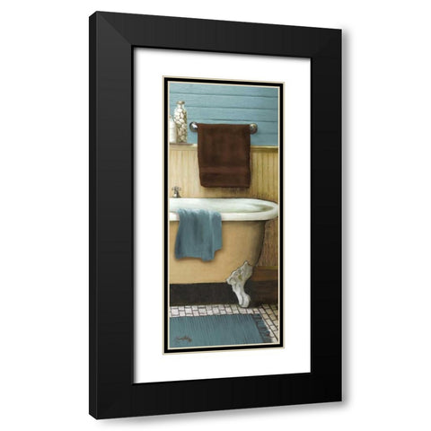 Blue Bain Panel III Black Modern Wood Framed Art Print with Double Matting by Medley, Elizabeth