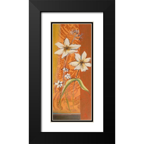 Fancy Floral I Black Modern Wood Framed Art Print with Double Matting by Pinto, Patricia