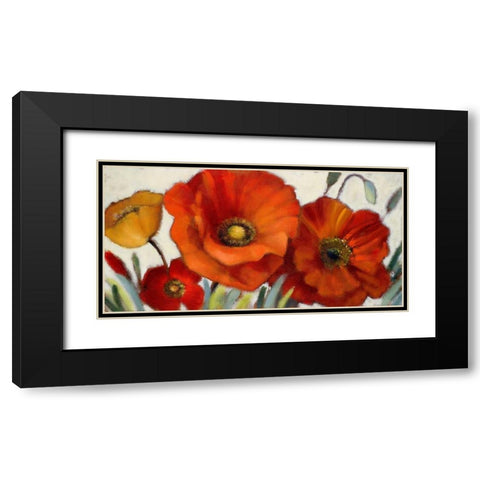 Poppy Splendor I Black Modern Wood Framed Art Print with Double Matting by Loreth, Lanie