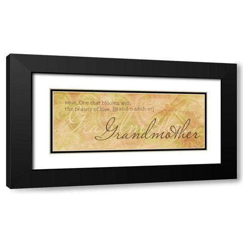 Grandmother Black Modern Wood Framed Art Print with Double Matting by SD Graphics Studio