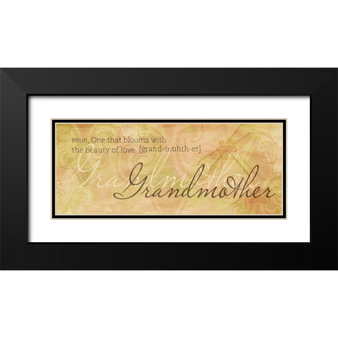 Grandmother Black Modern Wood Framed Art Print with Double Matting by SD Graphics Studio