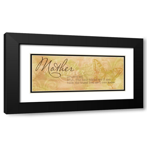 Mother Black Modern Wood Framed Art Print with Double Matting by SD Graphics Studio