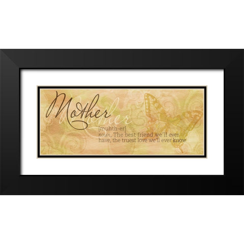 Mother Black Modern Wood Framed Art Print with Double Matting by SD Graphics Studio