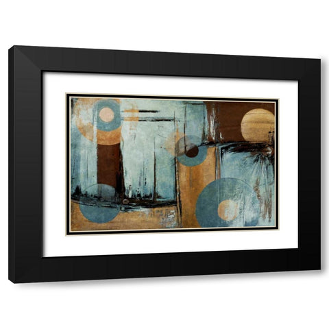 Blue Escape Black Modern Wood Framed Art Print with Double Matting by Pinto, Patricia