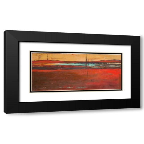Red Horizon I Black Modern Wood Framed Art Print with Double Matting by Pinto, Patricia