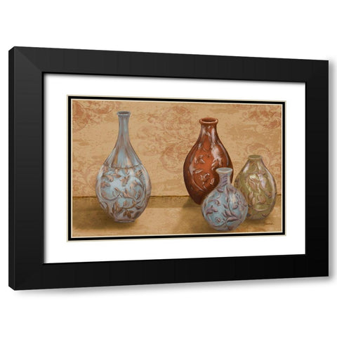 Royal Urns Black Modern Wood Framed Art Print with Double Matting by Hakimipour, Tiffany