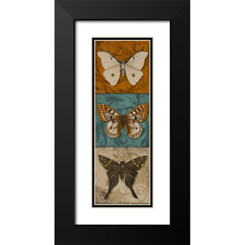 Blue Wings II Black Modern Wood Framed Art Print with Double Matting by Pinto, Patricia
