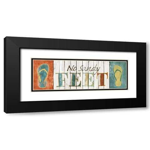 No Sandy Feet Black Modern Wood Framed Art Print with Double Matting by SD Graphics Studio