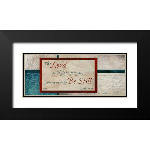 Be Still Black Modern Wood Framed Art Print with Double Matting by Medley, Elizabeth