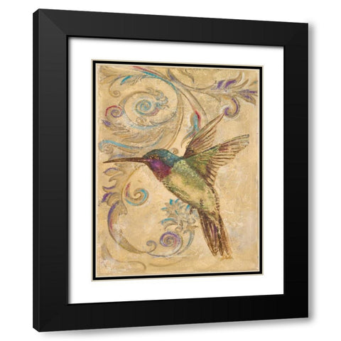 Hummingbird II Black Modern Wood Framed Art Print with Double Matting by Pinto, Patricia
