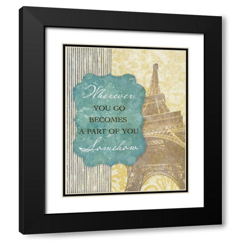 Wherever You Go Black Modern Wood Framed Art Print with Double Matting by Spaeth, John
