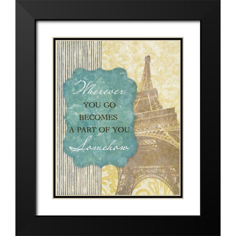 Wherever You Go Black Modern Wood Framed Art Print with Double Matting by Spaeth, John