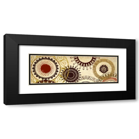 Textile Panel I Black Modern Wood Framed Art Print with Double Matting by Marcon, Michael