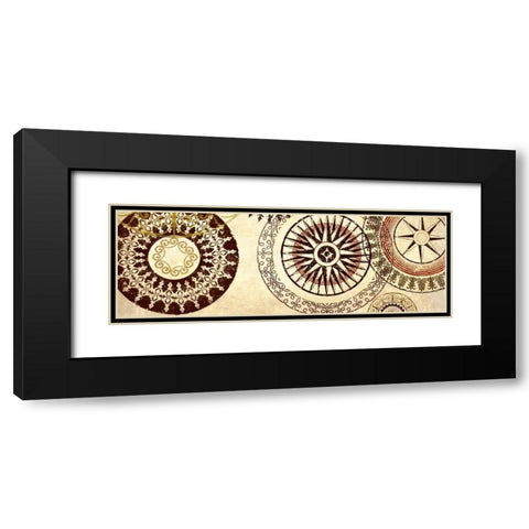 Textile Panel II Black Modern Wood Framed Art Print with Double Matting by Marcon, Michael